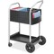Safco Scoot Mail Cart, Steel, 300 lb Load Capacity, 2 Shelves, 22" W, 40.5" H SAF5238BL - alternate 1